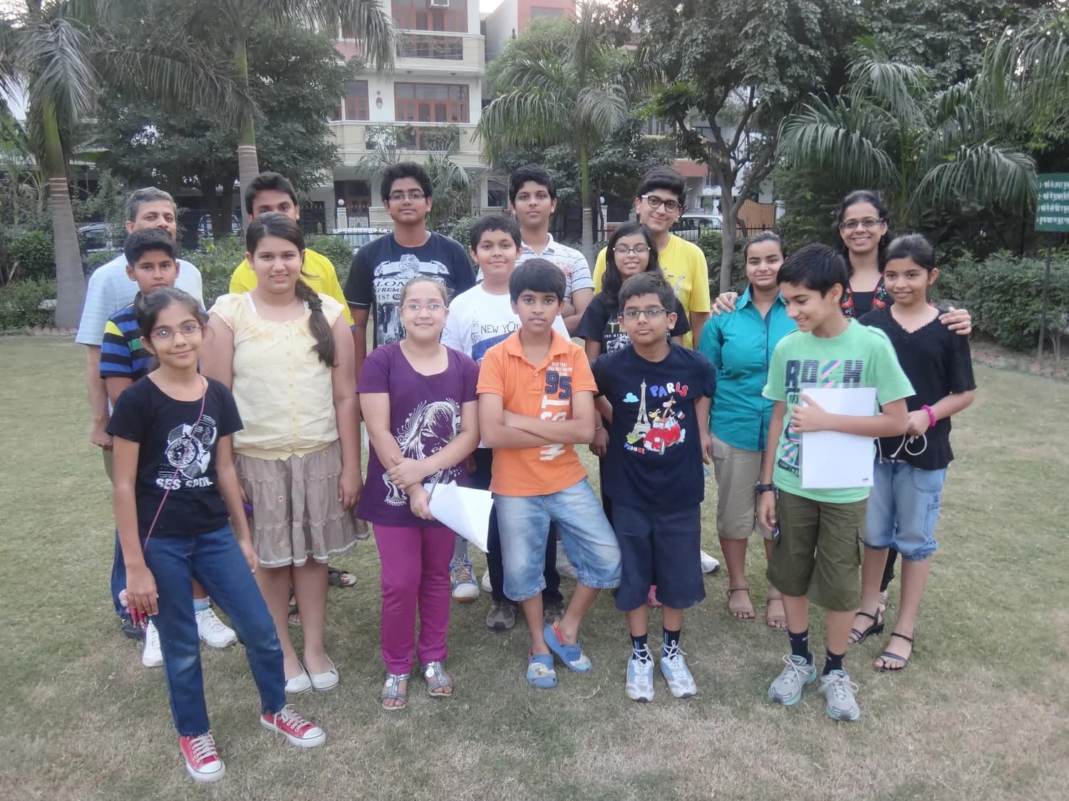 Young leaders in a group activity
